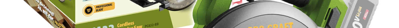 Procraft PCA32-BB Akku Handkreissäge 20 V 165 mm Brushless Solo - ohne Akku, ohne Ladegerät