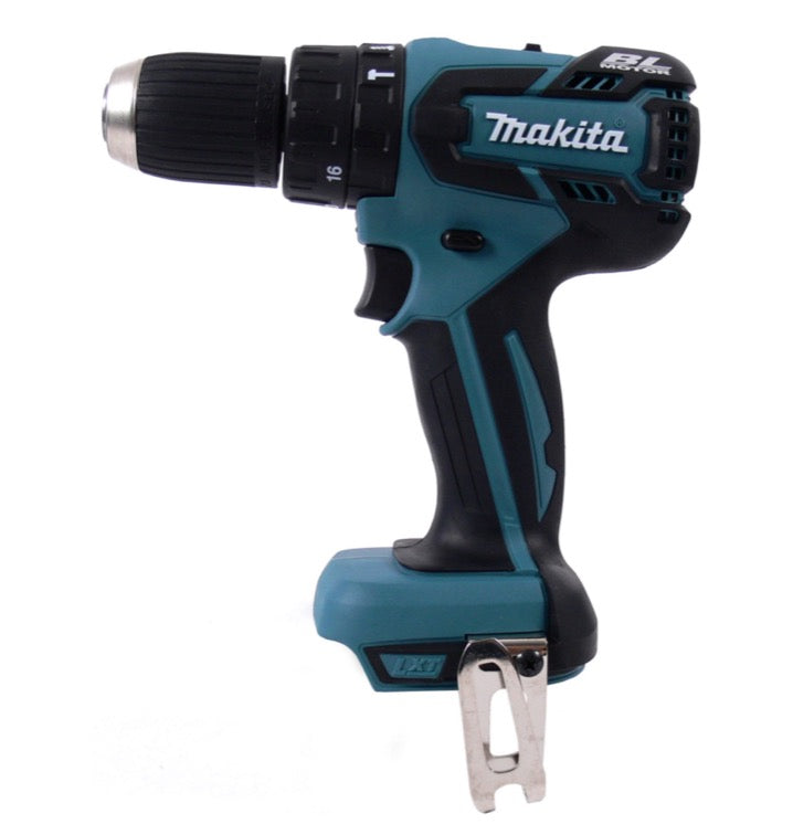Makita DHP 459 Z Trapano avvitatore con percussione a batteria 18V + Set 100 punte Makita B-53811 - senza batterie, senza caricabatterie