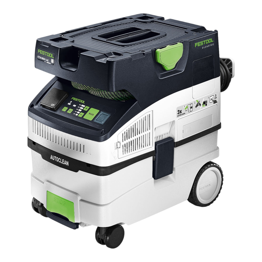 Festool CTH MIDI I AC CLEANTEC Aspiratore mobile 1200 W 15 l Classe di polvere H ( 578558 )