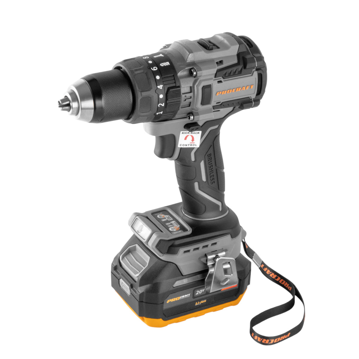 Trapano avvitatore a batteria Procraft Industrial CD20B-1b 20 V 150 Nm + 1 batteria 4,0 Ah + caricabatteria + valigetta