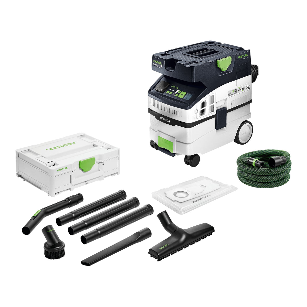 Festool CTH MIDI I AC CLEANTEC Aspiratore mobile 1200 W 15 l Classe di polvere H + Set di pulizia standard