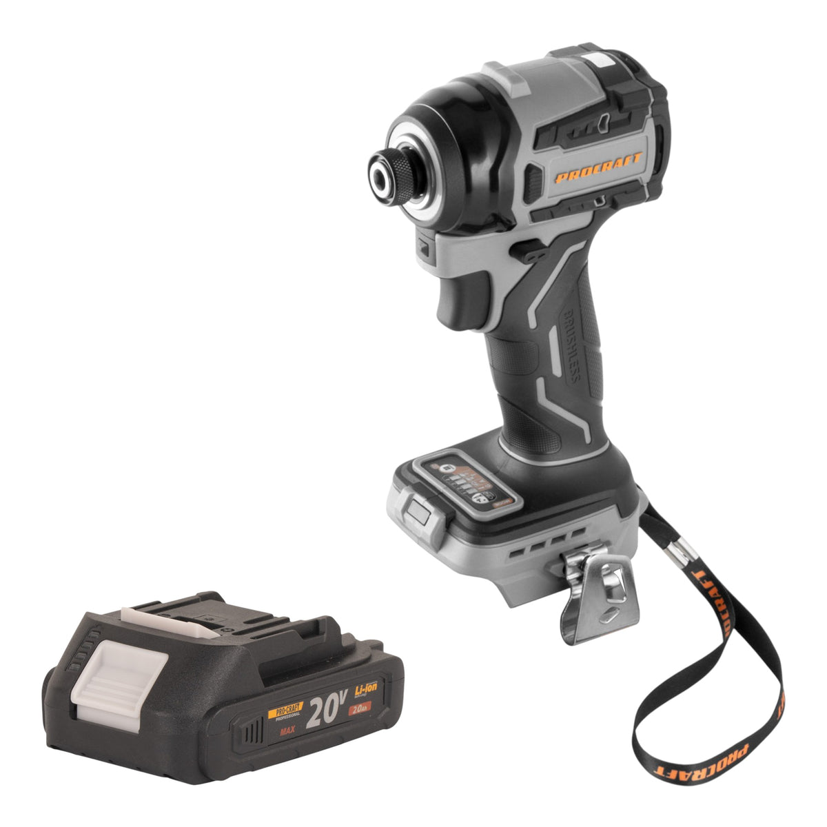 Procraft ID20Abb Avvitatore a impatto a batteria 20 V 180 Nm 1/4" + 1x batteria 2,0 Ah - senza caricabatteria