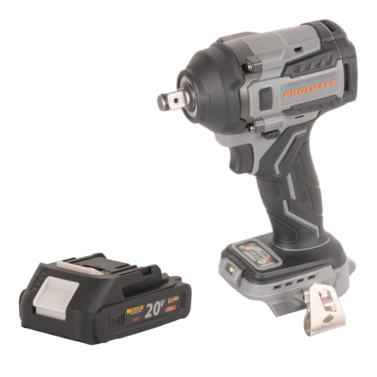Procraft Industrial IW550Abb Avvitatore a impatto a batteria 20 V 550 Nm 1/2" + 1x batteria 2,0 Ah - senza caricabatteria