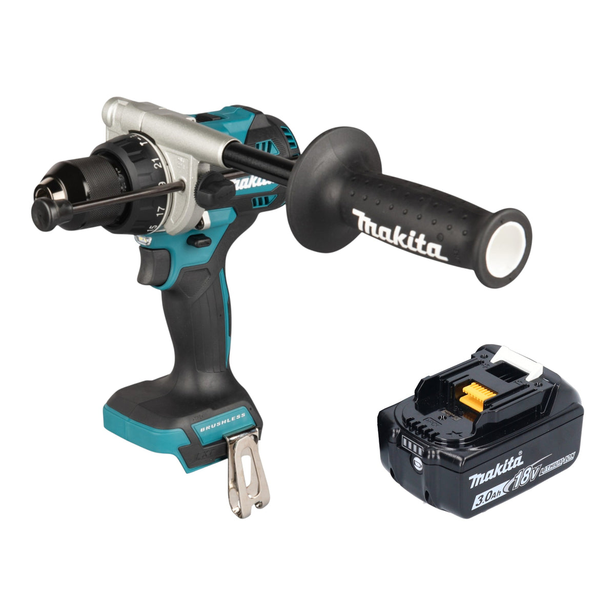 Makita DHP 492 F1 Avvitatore a percussione a batteria 18 V 141 Nm Brushless + 1x batteria 3,0 Ah - senza caricabatteria