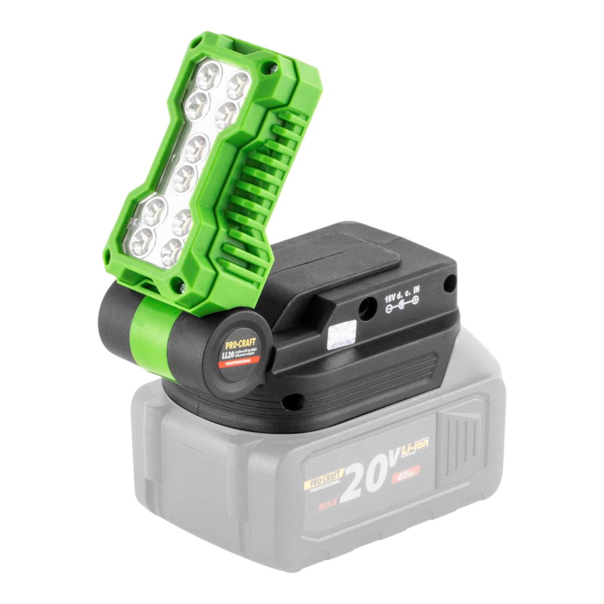 Procraft LL20bb Faretto LED a batteria 20 V 500 lm Solo - senza batteria, senza caricabatteria