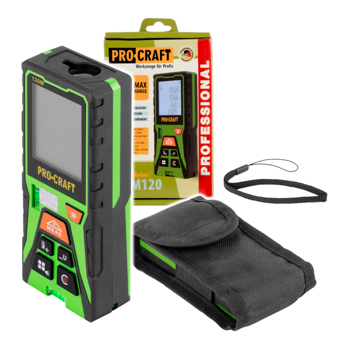 Telemetro laser Procraft PLDM120 120 m + custodia