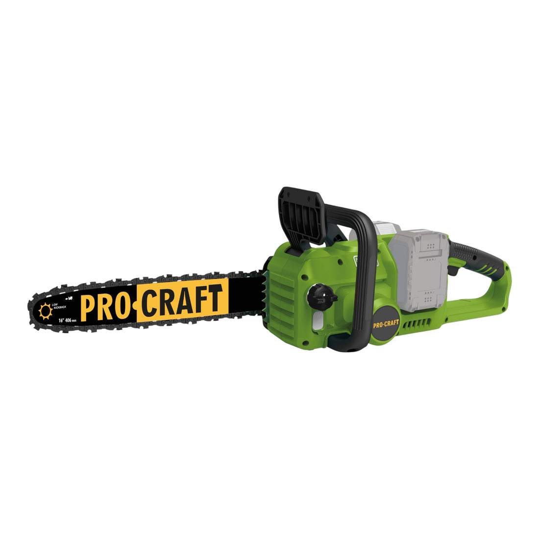 Motosega a batteria Procraft PCA42/2 40 V (2x 20 V) 406 mm Brushless + 4x batteria 4,0 Ah + caricabatteria