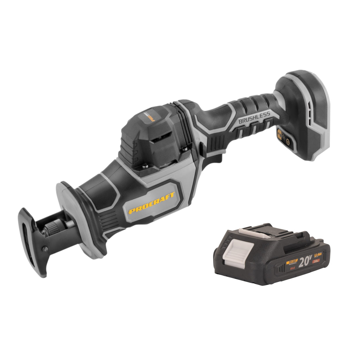 Sega alternativa Procraft Industrial RS20Abb 20 V Brushless + 1x batteria 2,0 Ah - senza caricabatteria