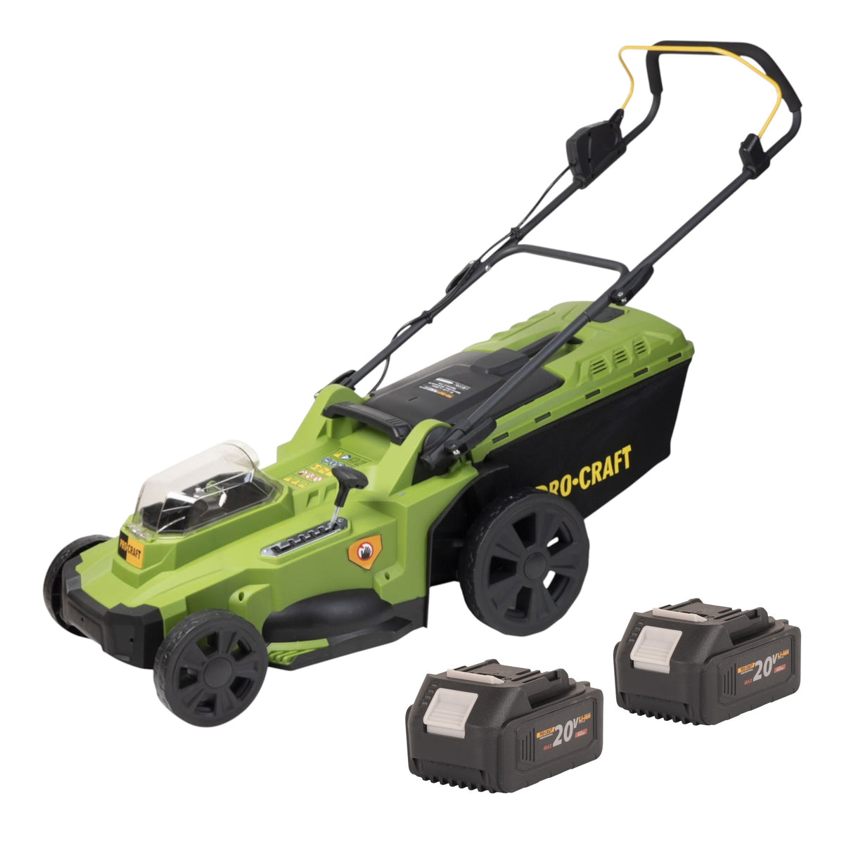 Tosaerba a batteria Procraft PLM22bb 40 V ( 2x 20 V ) 430 mm Brushless + 2x batteria 4,0 Ah - senza caricabatterie