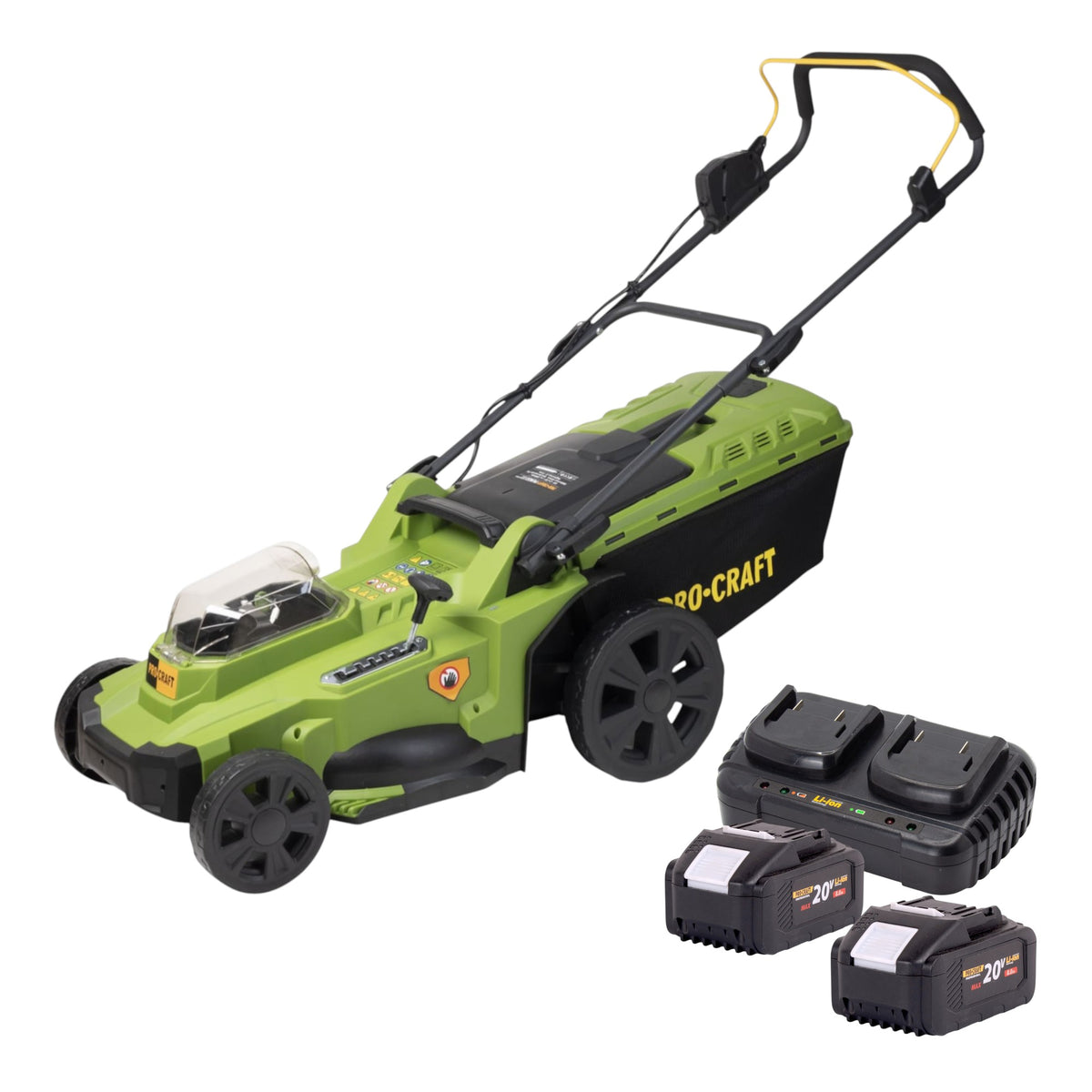 Tosaerba a batteria Procraft PLM22bb 40 V (2x 20 V) 430 mm brushless + 2x batteria 8,0 Ah + caricabatteria