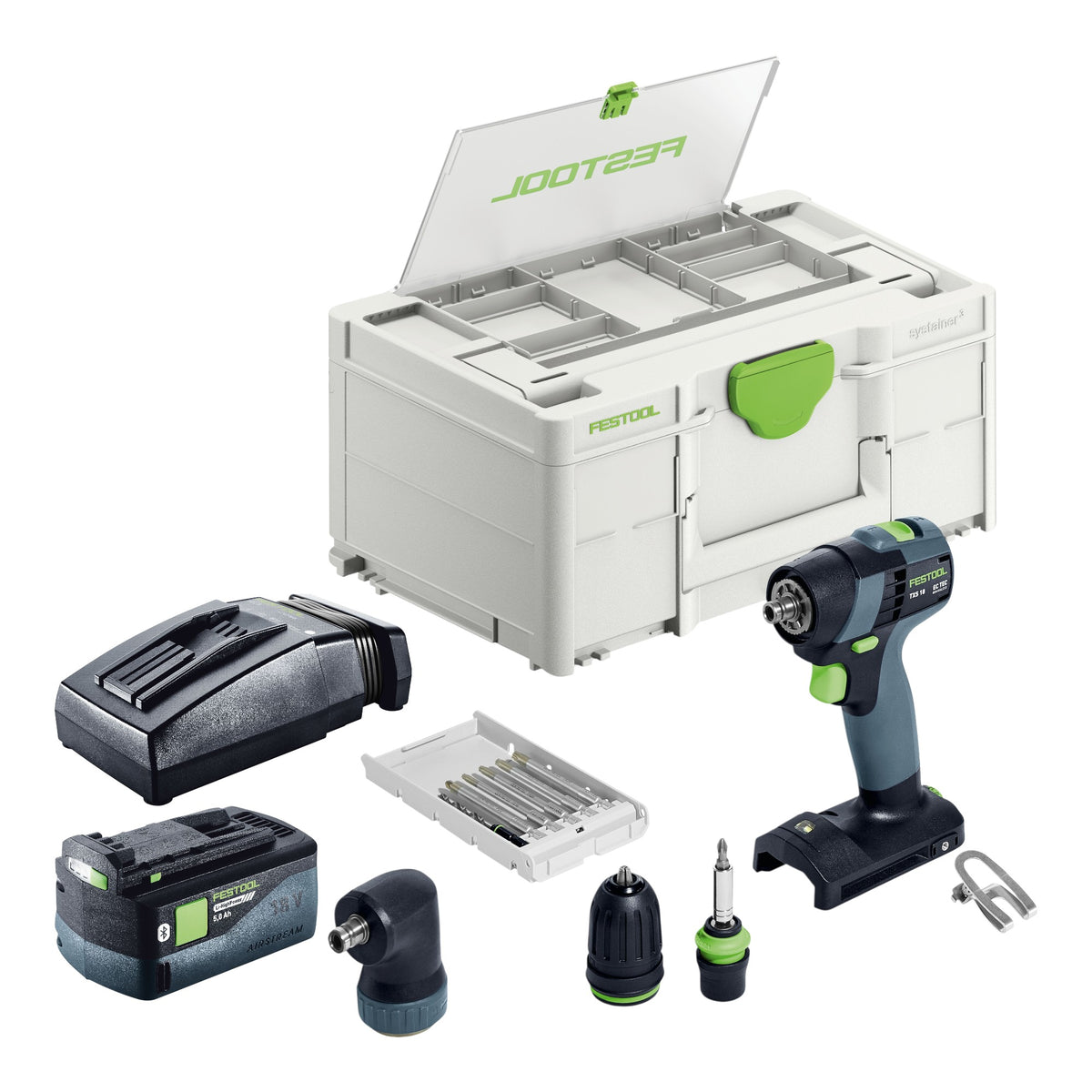 Festool TXS 18-Basic-Set Avvitatore a batteria 18 V 40 Nm Brushless + 1x batteria 5,0 Ah + caricabatteria + Systainer