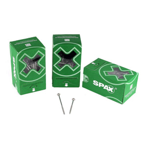 SPAX Tellerkopfschraube flach 5,0 x 107 mm 750 Stk. ( 5x 0251010501075 ) Teilgewinde Torx T-STAR plus T20 4Cut WIROX