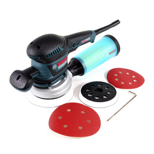 Bosch GEX 125-150 AVE Professional Levigatrice rotoorbitale 400 W + Inserto per L-Boxx + 2x Dischi abrasivi