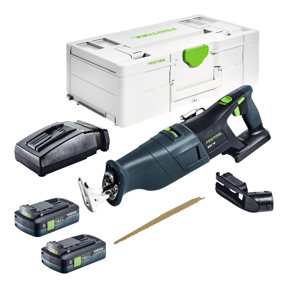 Festool RSC 18 EB-Basic Sega a gattopardo a batteria 18 V Brushless + 1x batteria 4,0 Ah + caricabatteria rapido + Systainer