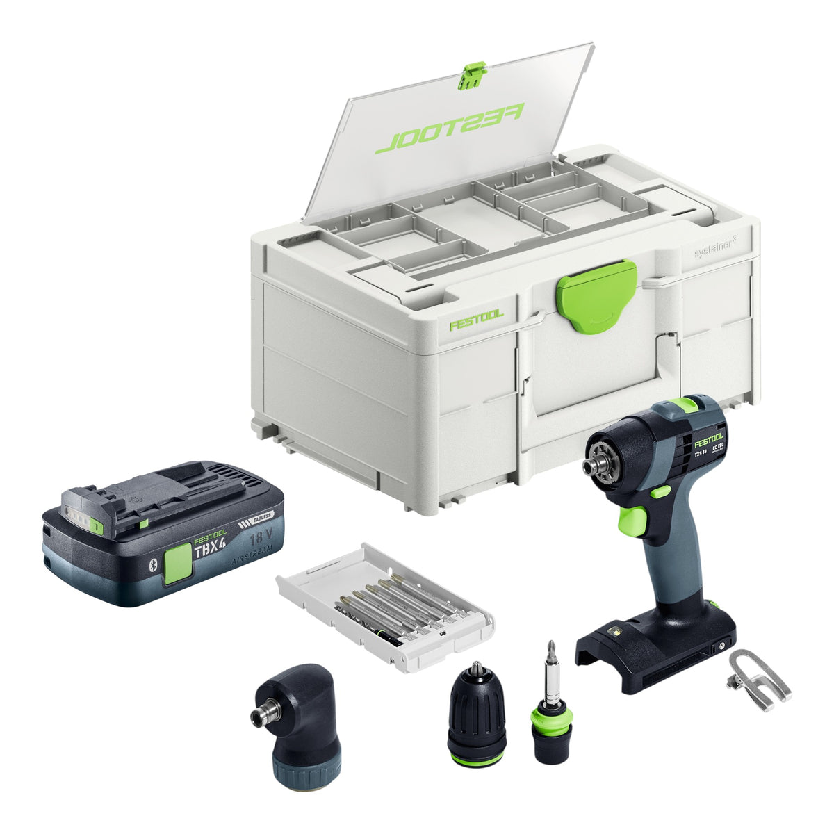 Festool TXS 18-Basic-Set Avvitatore a batteria 18 V 40 Nm Brushless + 1x batteria 4,0 Ah + caricabatteria rapido + Systainer