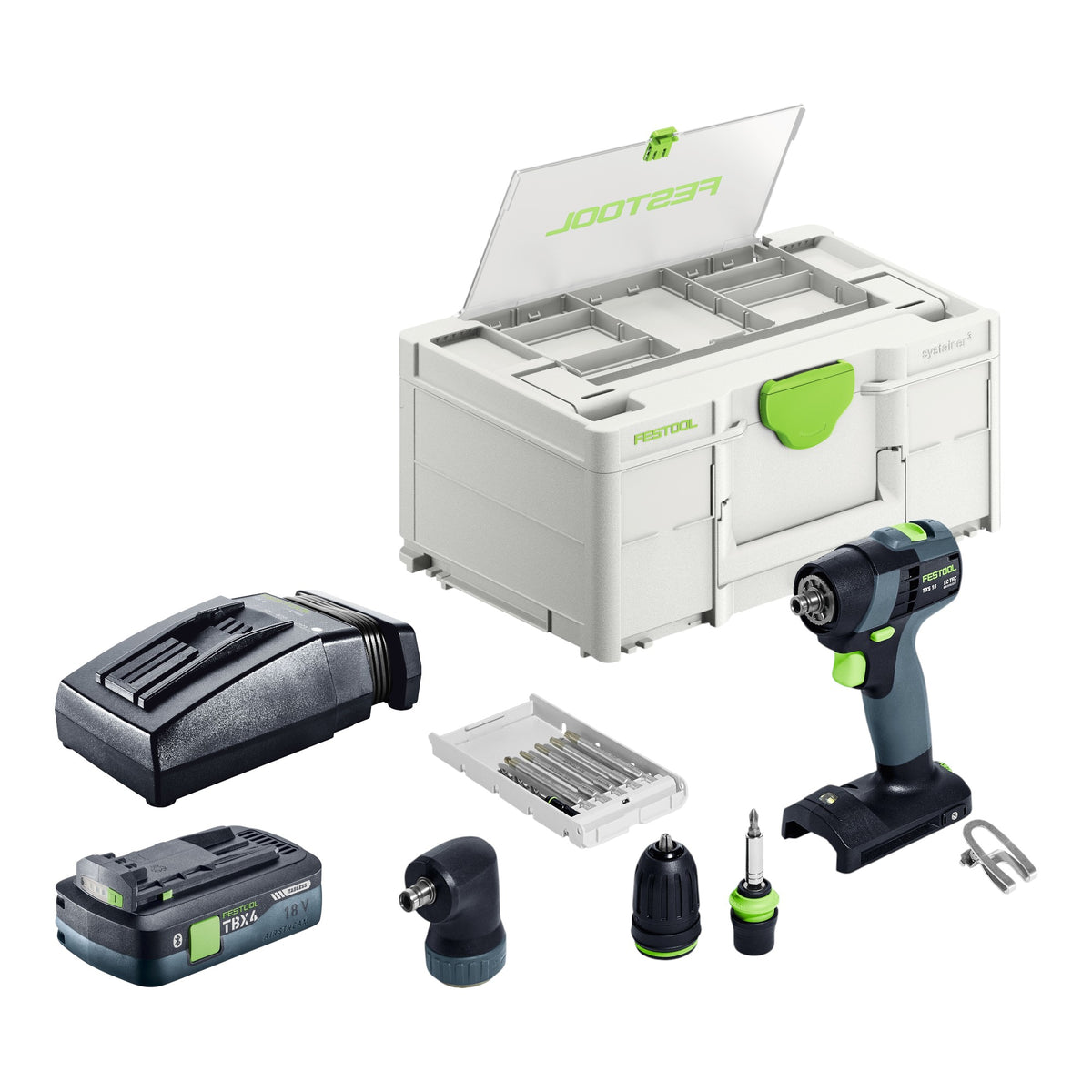 Festool TXS 18-Basic-Set Avvitatore a batteria 18 V 40 Nm Brushless + 1x batteria 4,0 Ah + caricabatteria rapido + Systainer