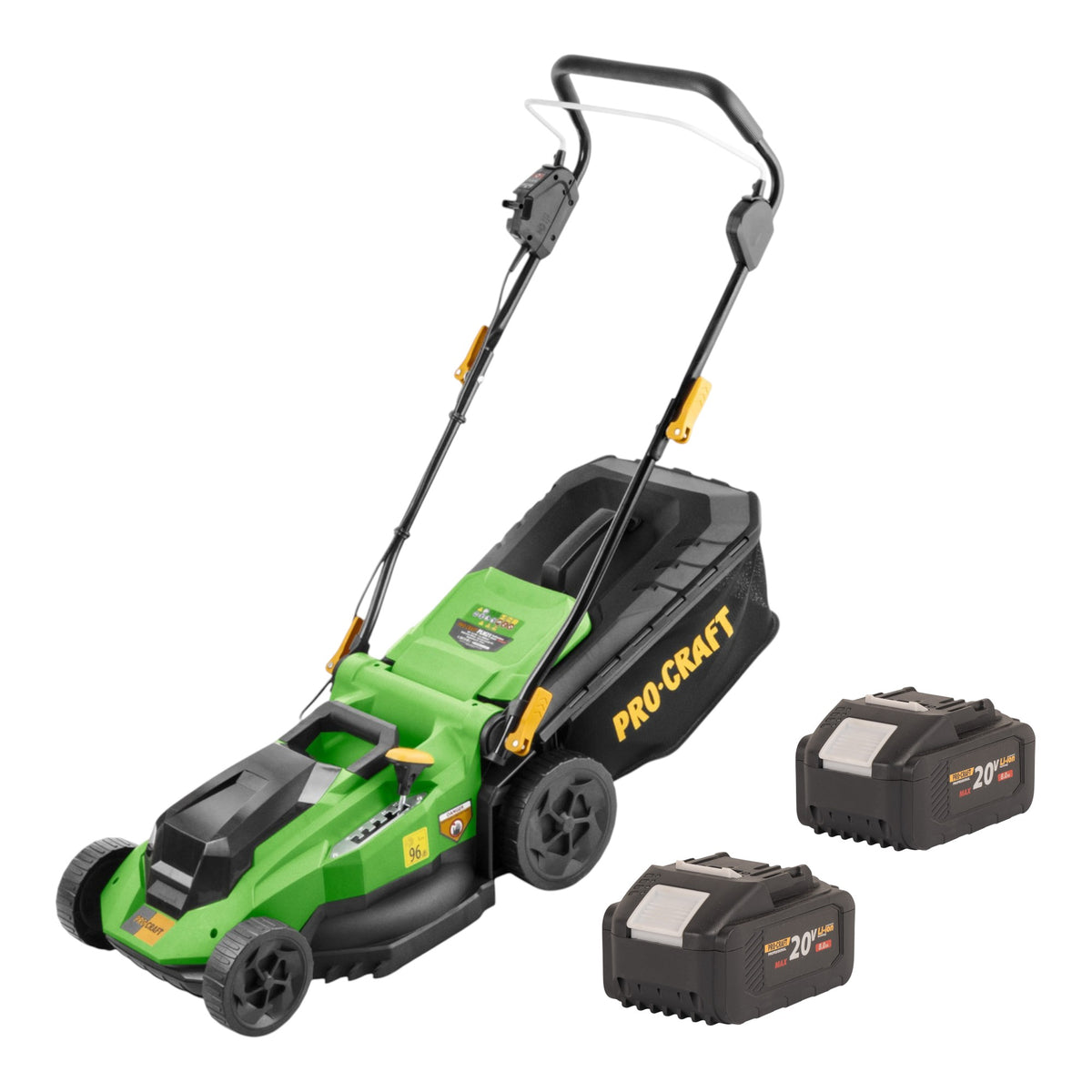Tosaerba a batteria Procraft PLM21bb 40 V (2x 20 V) 380 mm brushless + 2 batterie da 8,0 Ah - senza caricabatterie