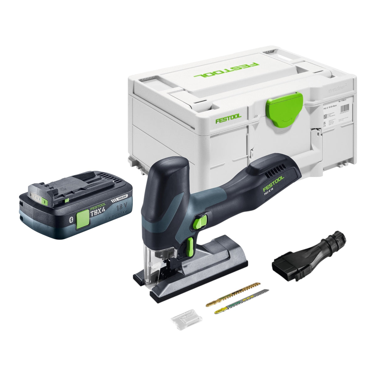 Seghetto alternativo a batteria Festool PSC-E 18 EB-Basic 18 V 40 mm + 1x batteria 4,0 Ah + Systainer - senza caricabatterie