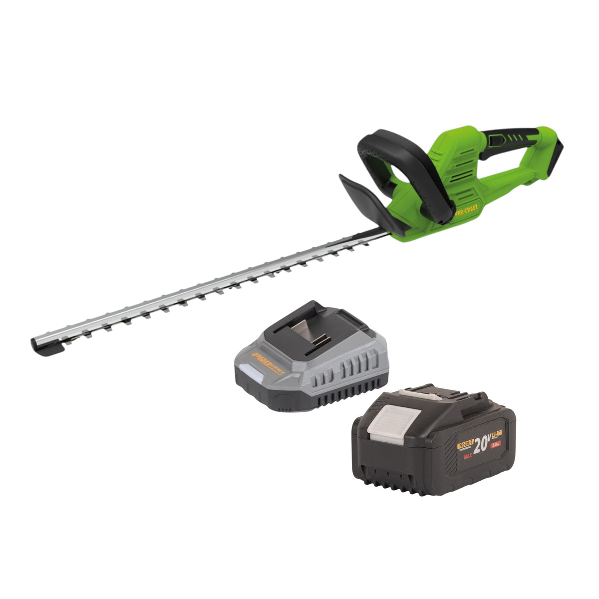 Tagliasiepi a batteria Procraft PZA26bb 20 V 550 mm Brushless + 1x batteria 8,0 Ah + caricabatterie