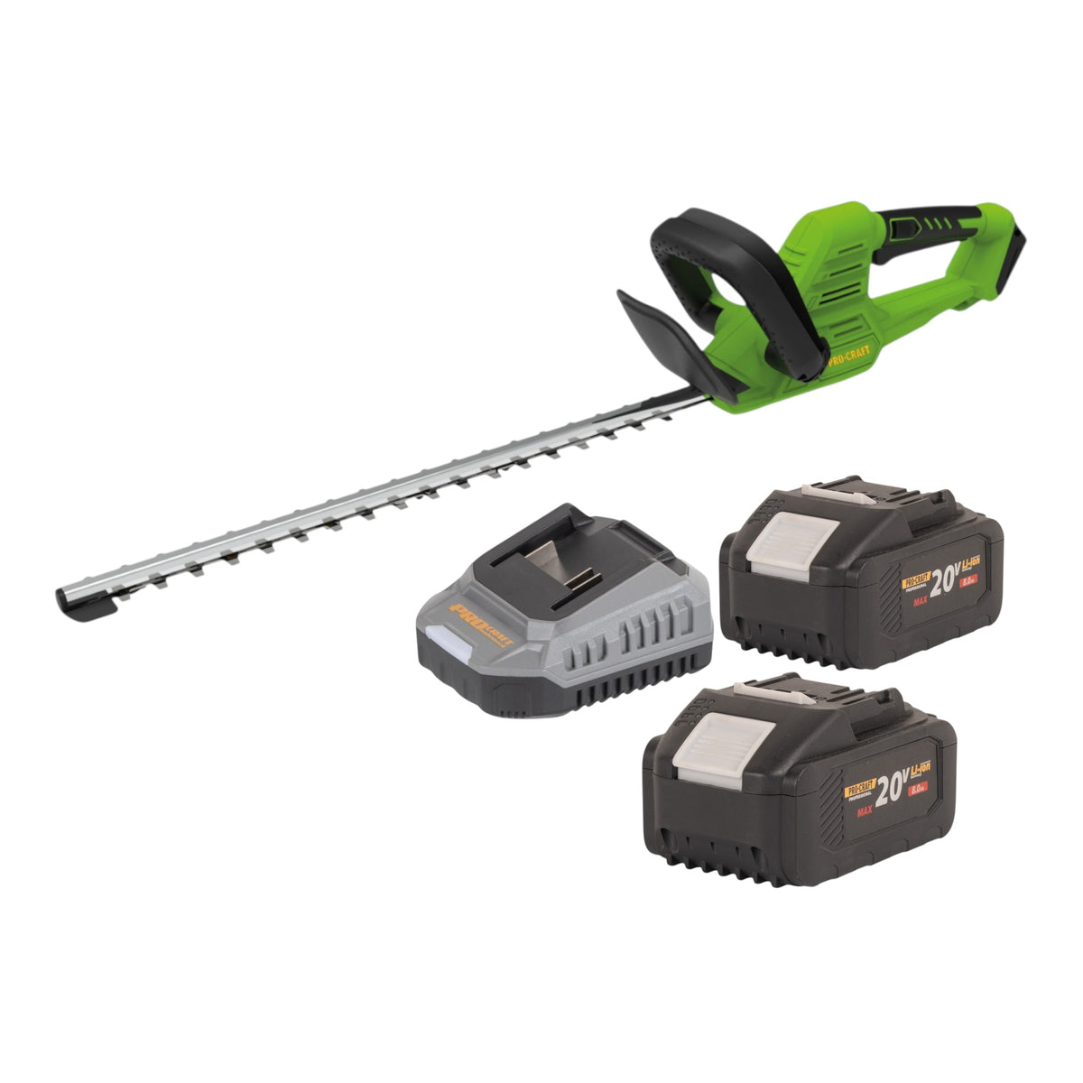 Tagliasiepi a batteria Procraft PZA26bb 20 V 550 mm Brushless + 2x batteria 8,0 Ah + caricabatterie