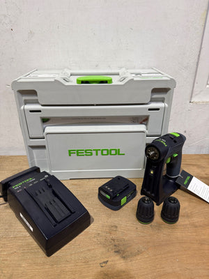 Festool CXS 12 2,5-Plus Akku Bohrschrauber 12 V 30 Nm Brushless ( 576864 ) + 2x Akku 2,5 Ah + Ladegerät + Systainer - Unvollständig
