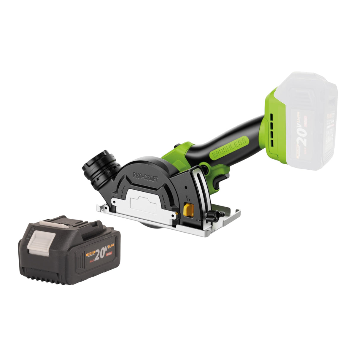 Mini sega universale a batteria Procraft PCA16-BB 20 V 85 mm brushless + 1 batteria da 4,0 Ah - senza caricabatterie