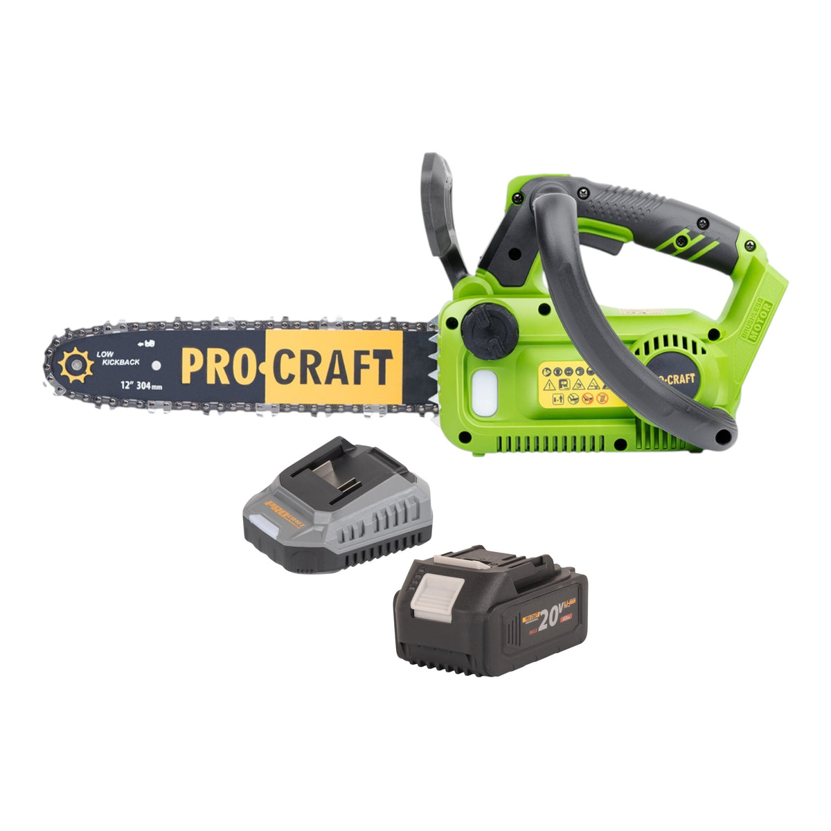 Motosega a batteria Procraft PKA42Libb 20 V 304 mm Brushless Solo - senza batteria, senza caricabatteria
