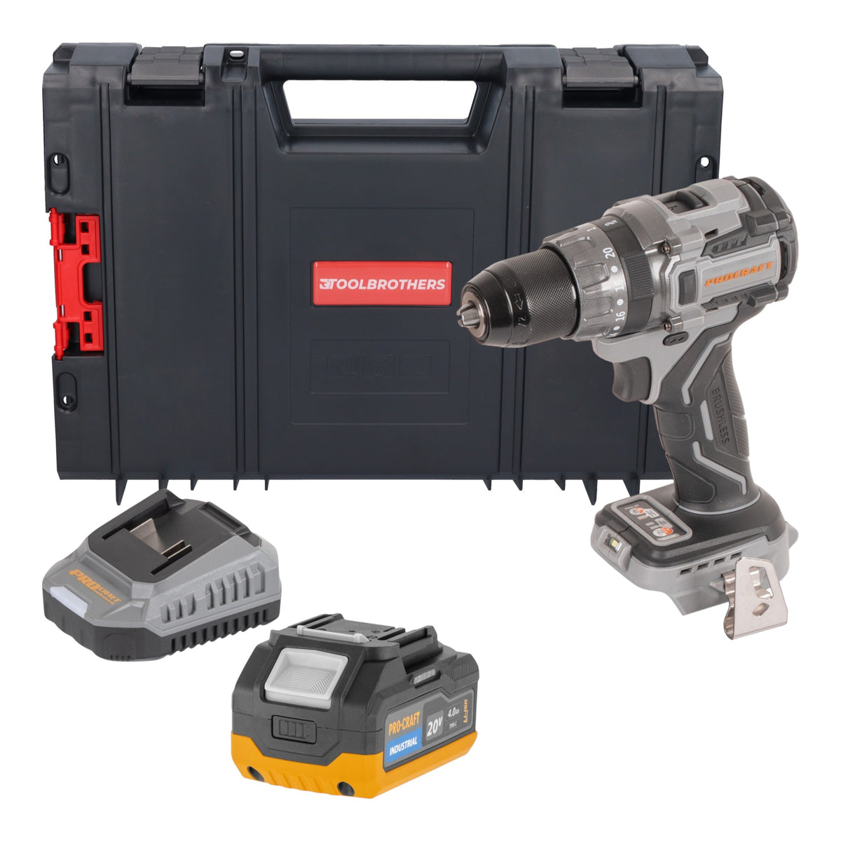 Procraft Industrial CD20Abb Avvitatore a percussione a batteria 20 V 85 Nm Solo - senza batteria, senza caricabatteria