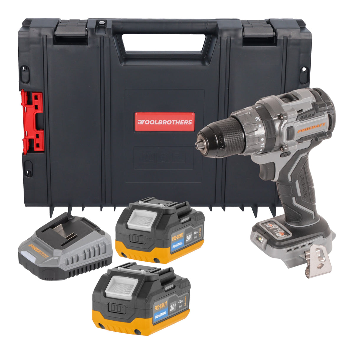 Procraft Industrial CD20Abb Avvitatore a percussione a batteria 20 V 85 Nm Solo - senza batteria, senza caricabatteria