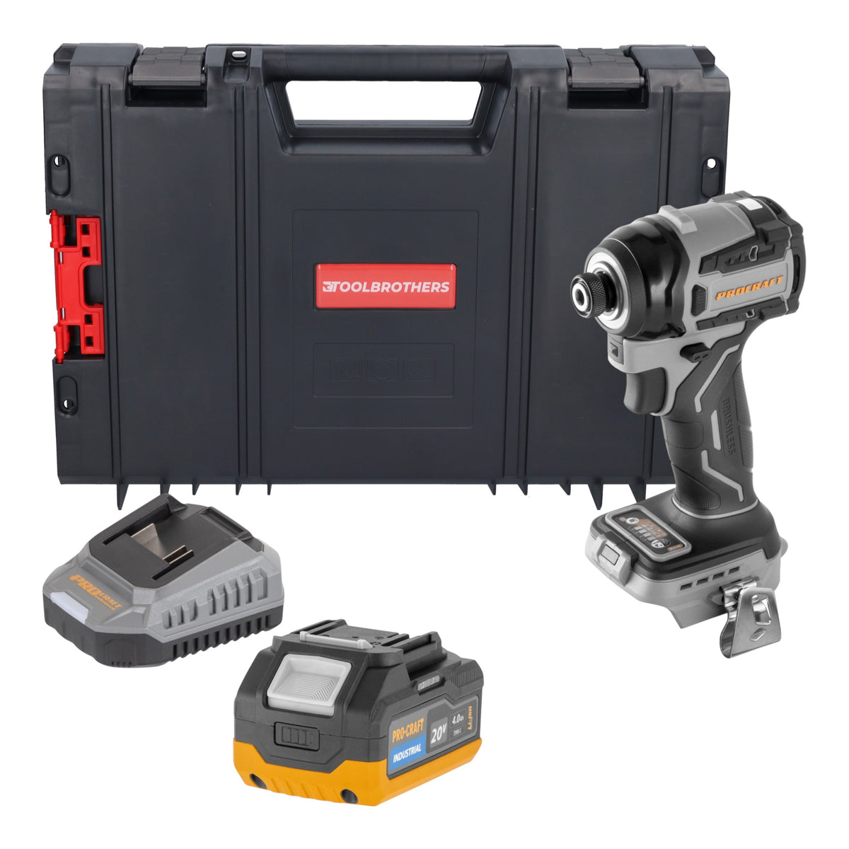 Procraft ID20Abb Avvitatore a impatto a batteria 20 V 180 Nm 1/4" Solo - senza batteria, senza caricabatteria