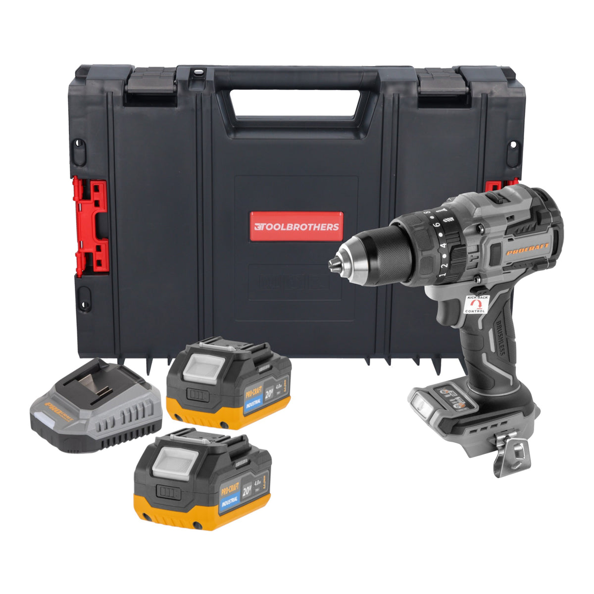 Avvitatore a percussione a batteria Procraft Industrial CD20B-BB 20 V 150 Nm Brushless Solo - senza batteria, senza caricabatterie