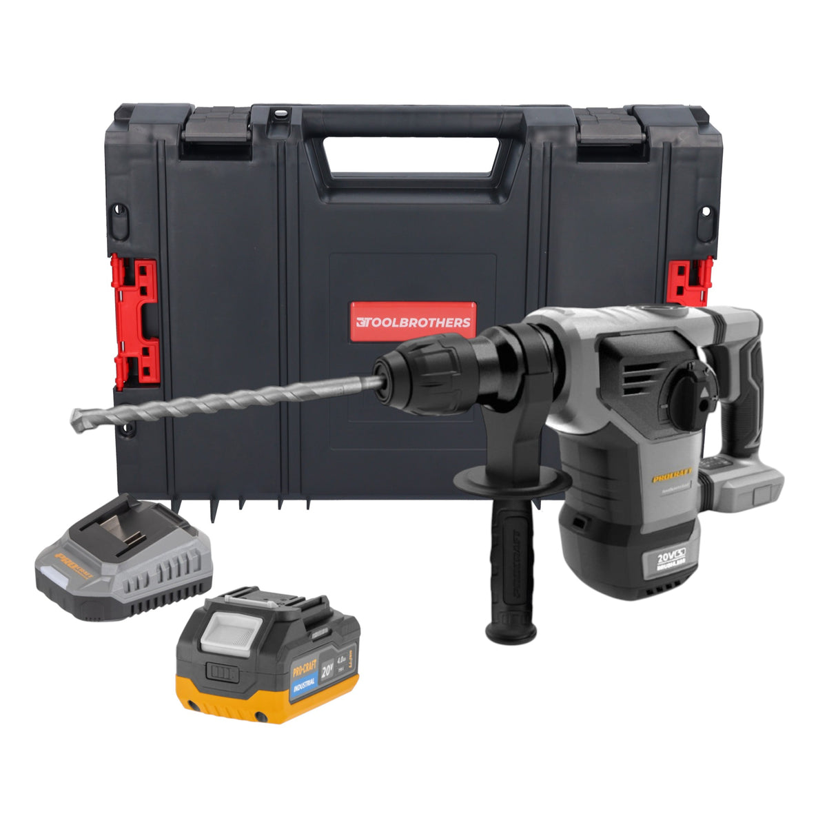 Martello combinato a batteria Procraft Industrial HD20B-BB 20 V 5 J SDS plus Brushless Solo - senza batteria, senza caricabatterie