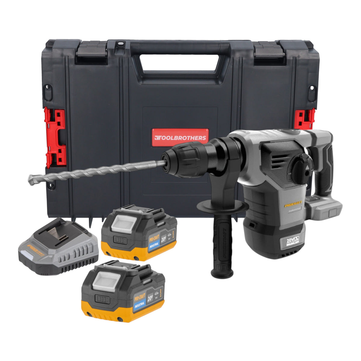 Martello combinato a batteria Procraft Industrial HD20B-BB 20 V 5 J SDS plus Brushless Solo - senza batteria, senza caricabatterie