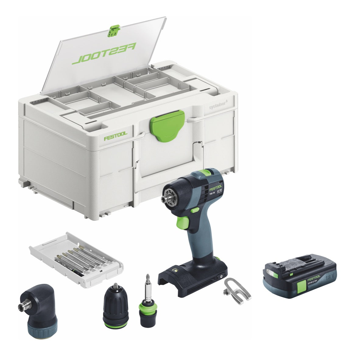 Festool TXS 18-Basic-Set Avvitatore a batteria 18 V 40 Nm Brushless + 1x batteria 3,0 Ah + Systainer - senza caricabatteria