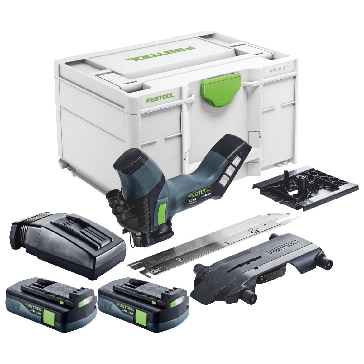Festool ISC 240 EB-Basic a batteria 18 V 240 mm + 2x batteria 3,0 Ah + caricabatterie + systainer
