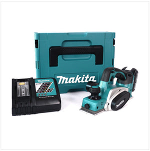 Pialla a batteria Makita DKP 180 RA1J 18 V 82 mm + 1x batteria ricaricabile 2,0 Ah + caricabatterie + Makpac