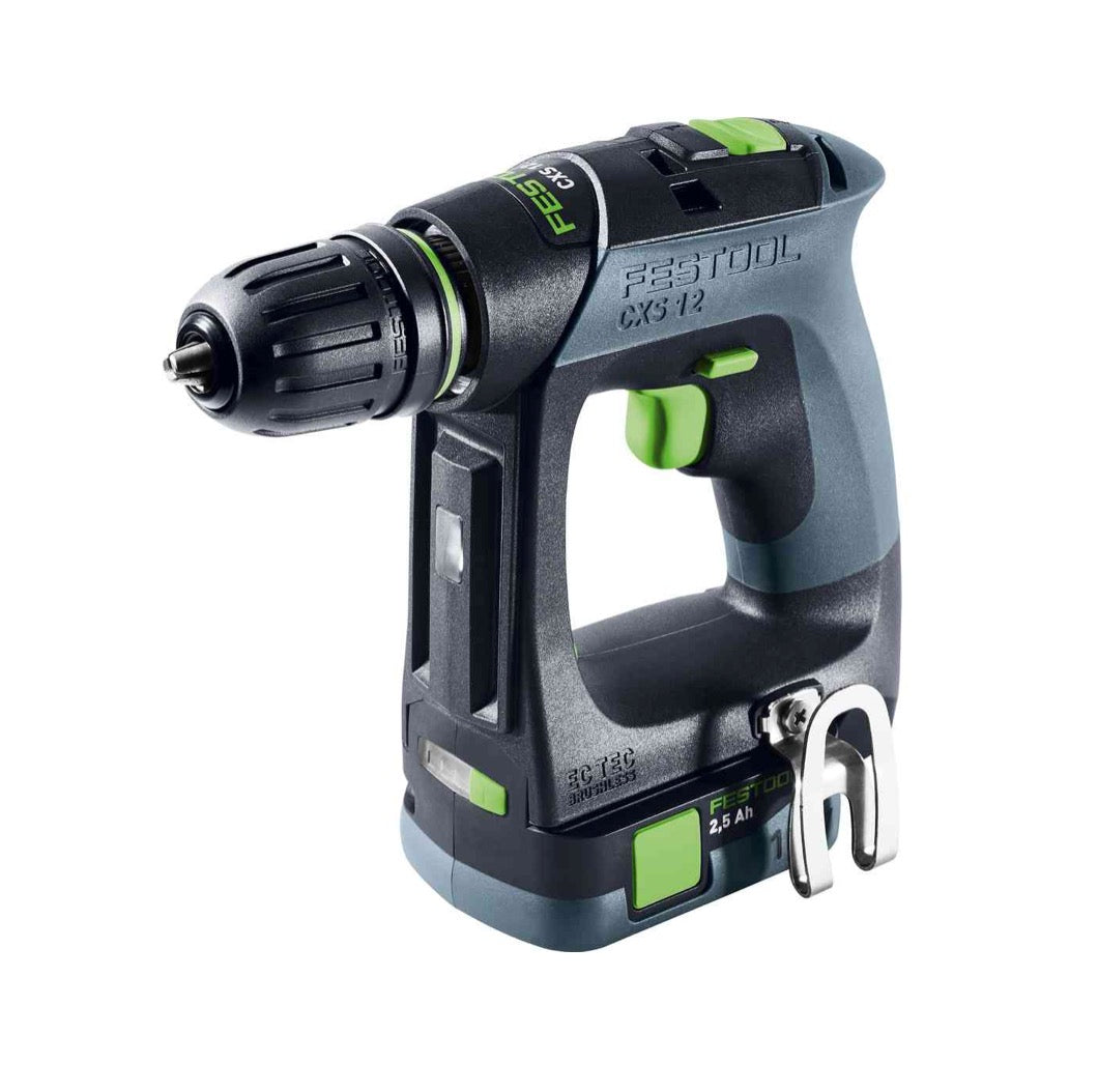 Festool CXS 12 2,5-Plus Trapano avvitatore a batteria 12 V 30 Nm Brushless ( 576864 ) + 2x batteria 2,5 Ah + caricatore + Systainer
