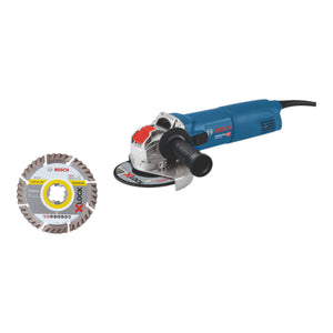 Bosch GWX 14-125 Smerigliatrice angolare professionale 1400 W 125 mm X-Lock ( 06017B7001 ) + disco diamantato