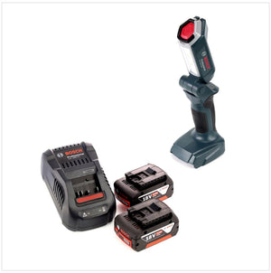 Bosch GLI 18V-300 lampada LED a batteria 18V 300lm + 2x batteria 5,0 Ah + caricatore
