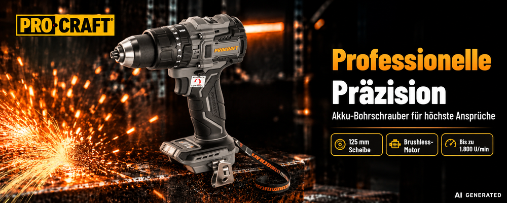 Avvitatore a percussione a batteria Procraft Industrial CD20B-BB 20 V 150 Nm Brushless Solo - senza batteria, senza caricabatterie