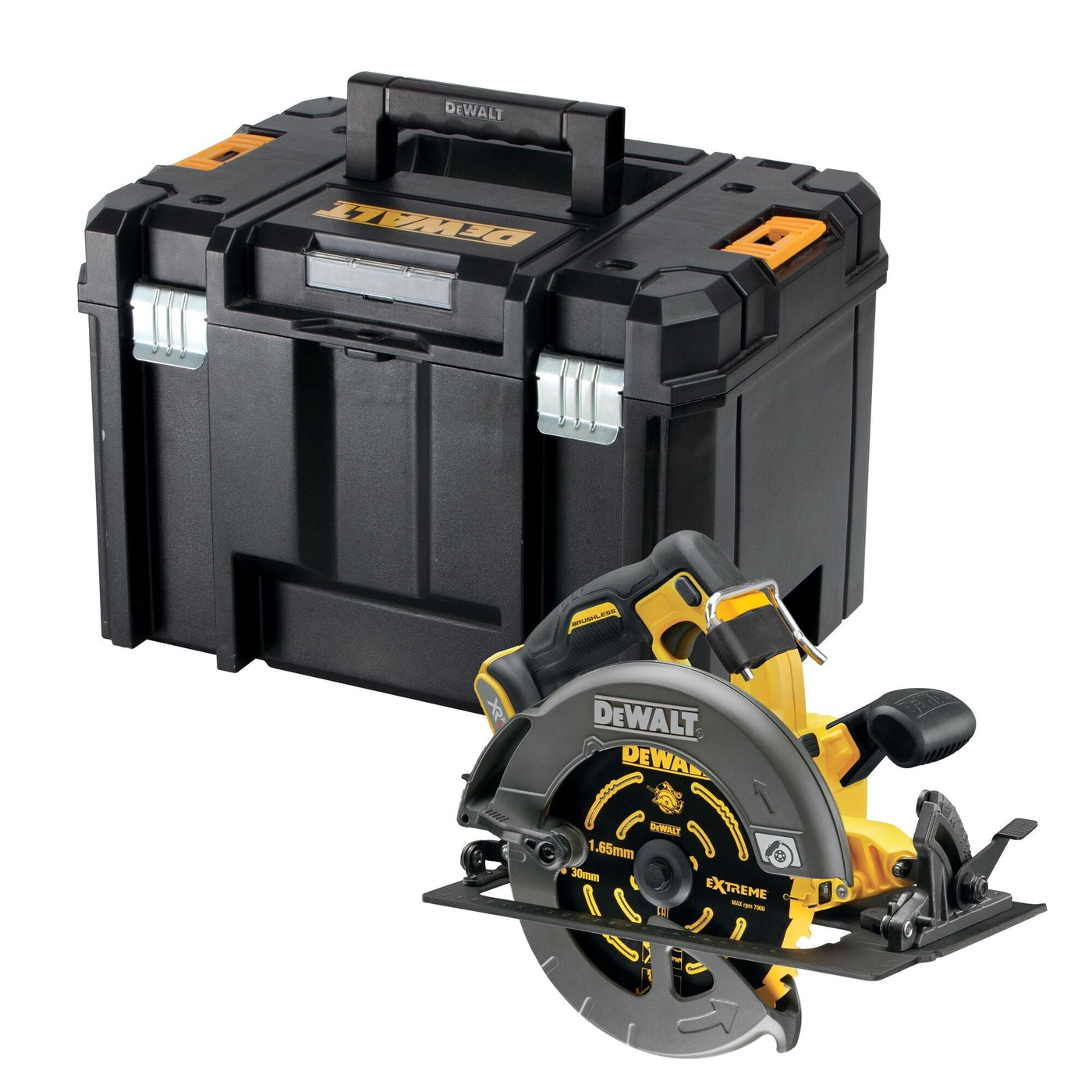 DeWALT DCS 578 NT Akku Kreissäge 54V XR FlexVolt 190 mm Brushless + Sägeblatt + TSTAK - ohne Akku, ohne Ladegerät