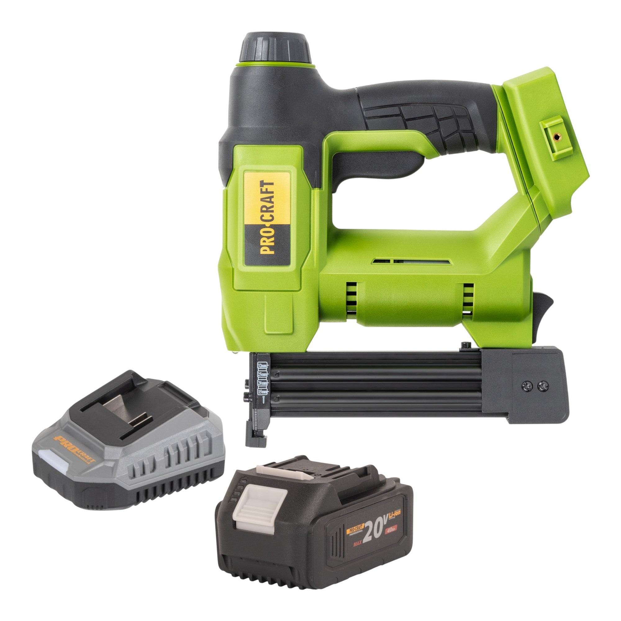 Procraft PEH20 Akku Tacker 20 V 15 - 32 mm + 1x Akku 4,0 Ah + Ladegerät