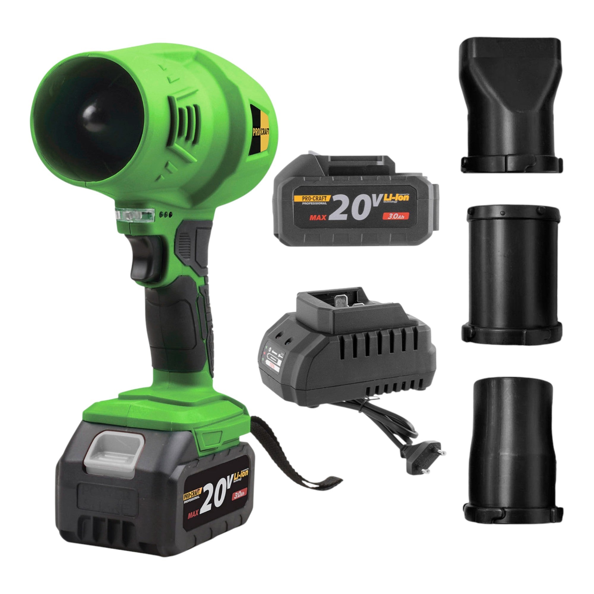 Procraft PB18 Akku Laubbläser 20 V + 1x Akku 3,0 Ah + Ladegrät