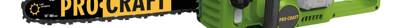 Procraft PCA42/2 Akku Kettensäge 40 V ( 2x 20 V ) 406 mm Brushless + 2x Akku 4,0 Ah + Ladegerät