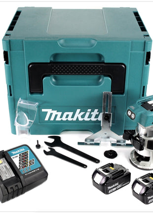 Makita DRT 50 RFJ Akku Multifunktionsfräse 18V Brushless + 2x Akku 3,0Ah + Ladegerät + Makpac - Toolbrothers