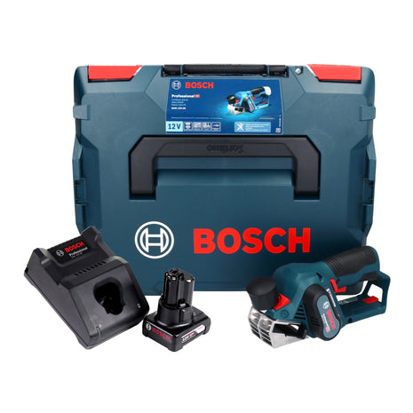 Bosch GHO 12V-20 Professional Akku Hobel 12 V Brushless + 1x Akku 6,0 Ah + Ladegerät + L-Boxx - Toolbrothers