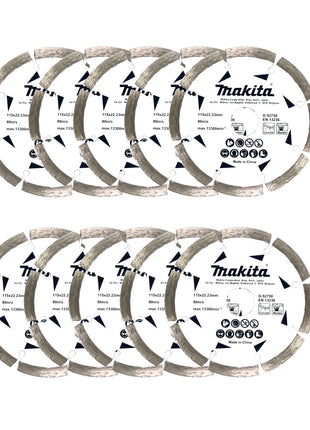 Makita Diamant Trennscheibe für Beton und Gestein 115 x 22,23 mm 10 er Pack D-52750 - Toolbrothers