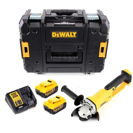 DeWalt DCG 412 M2 Akku Winkelschleifer 18V 125mm + 2x Akkus 4,0Ah + Ladegerät in TSTAK II Box - Toolbrothers