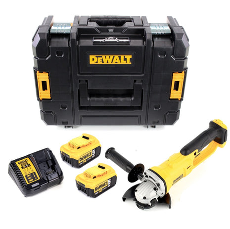 DeWalt DCG 412 P2 Akku Winkelschleifer 18V 125mm + 2x Akku 5,0Ah + Ladegerät + TSTAK - Toolbrothers