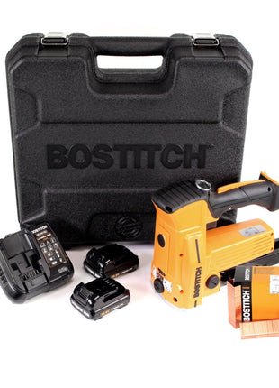 Bostitch DSA-3522-E 10,8 V Akku Kartonverschlusshefter Karton Tacker im Koffer + 2x 1,5 Ah Akku + Ladegerät + 2000 Stk. Kartonklammern 18 mm - Toolbrothers